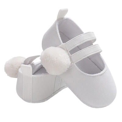 

Toddler Baby Girl Soft Plush Princess Shoes cute pom shoes Infant Prewalker New Born Baby Shoes for 0-18M girls