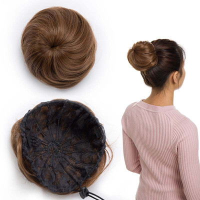

Messy Hair Bun Chignons Synthetic Hair Extensions Wavy Updo Scrunchy Hairpieces