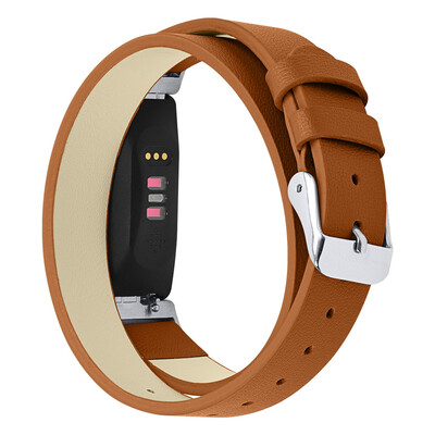 

〖Follure〗Double Tour Leather Watch Band Strap Bracelet For Fitbit InspireInspire HR