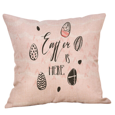 

〖Follure〗Easter Cotton Square Rabbit Throw Pillow Case Waist Cushion Cover Home Decor A
