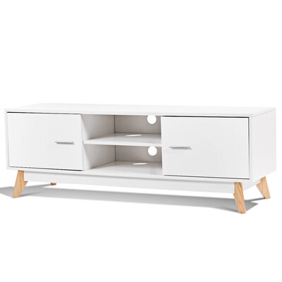 

Entertainment Center Console Cabinet TV Stand with 2 Doors
