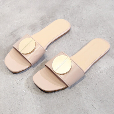 

Summer beach slippers women fashion hundred outside wearkorean flat bottom anti-slip slippers woman