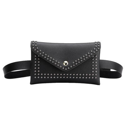 

Punk Pure Rivet Shoulder Waist Bags Fanny Packs Women Crossbody Chest Bags