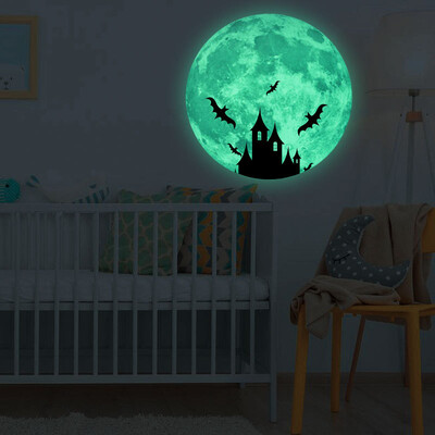 

〖Follure〗Luminous Moon Removable Wall Sticker Home Halloween Decoration