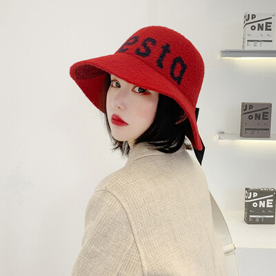 

Autumn&winter hair fishing man hat girl Korean version of the net red letter Japanese sun hat English sun hat