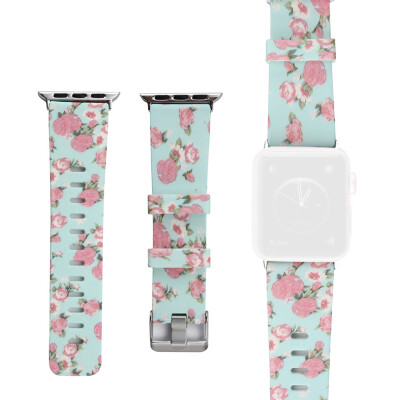 

〖Follure〗Silicone Floral Pattern Strap Replacement Watchband For Apple Watch 4321 3840mm