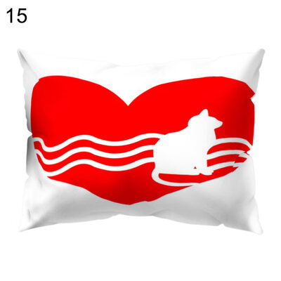 

Love Cat Butterfly Tower Pillow Case Cushion Cover Sofa Bed Car Cafe Hotel Decor