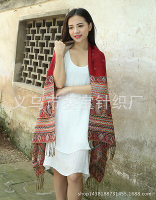 

New cotton bee national wind scarf ladies summer air conditioning shawl autumn&winter bohemian shawl