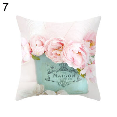 

Country Rose Square Throw Pillow Protector Case Cushion Cover Bedding Articles