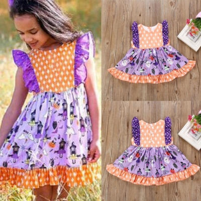 

Fashion Toddler Kds Baby Girls Sleeveless Halloween Dress Dresses Outfit Clothes