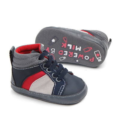 

Autumn Newborn Toddler Baby Letter Star Bottle Patchwork Soft Sole Boot Shoes