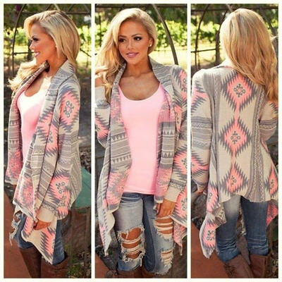 

Fashion Women Casual Long Sleeve Knitwear Cardigan Loose Irregular Outerwear Tops