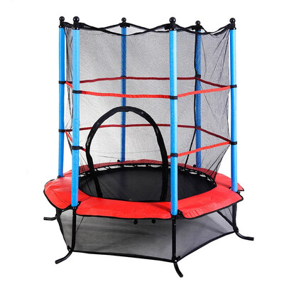 

Ktaxon 55" Mini Trampoline Workout Kids Youth Jumping Round Rebounder Trampoline with Safety Pad Enclosure for IndoorOutdoor