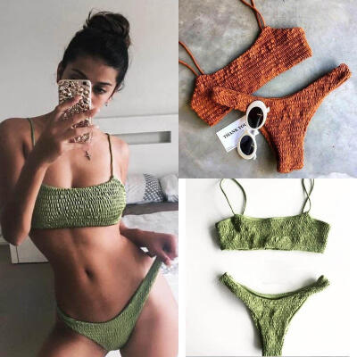 

Sexy Women Push-up Padded Bra Bandage Bikini Set Swimsuit Triangle Swimwear Bathing