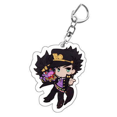 

CAR-TOBBY Anime Jojo Bizarre Adventure Acrylic Pendant Keychain Cosplay Prop Accessories Key Ring