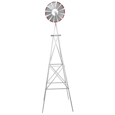 

Greensen 8FT Tall Windmill Yard Garden Metal Ornamental Wind Vane Wheel Weather Resistant