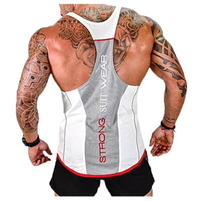 

Men Workout Vest Tank Top Bodybuilding Gym Muscle Fitness Shirt Singlet Vest NEW