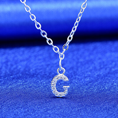 

Sale 1PC Women Girls 26 Letter Pendant Necklace Graceful Unique Adjustable Silvery Letter Pendant Necklaces