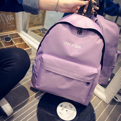 

2018 New Style Fashion School Student Girls Boys Korean Canvas Backpack Simple All-match Shoulder Bag