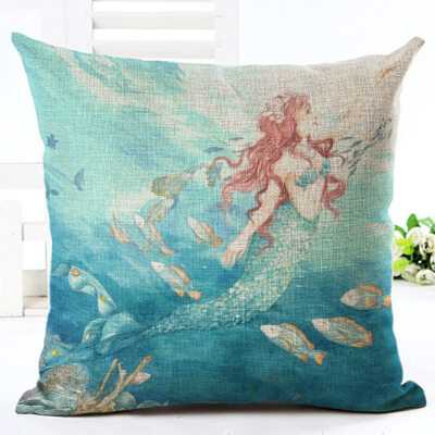 

Marine Animal Cotton Linen Pillowcase Sofa Cushion Cover Home Decoration