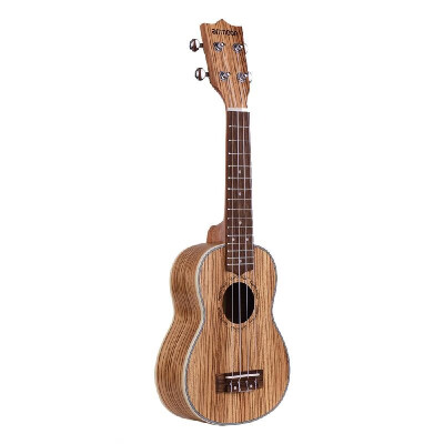 

ammoon Zebrawood 21" Acoustic Ukulele 15 Fret 4 Strings Stringed Musical Instrument