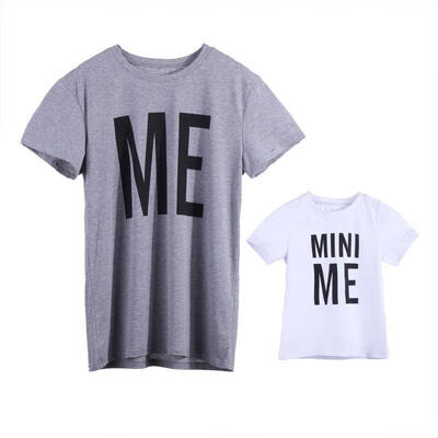 

Daddy&Me Short Sleeve T-Shirt MeMini Me Prints Blouse Tops Family Clothes Matching Outfits