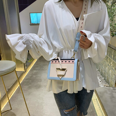 

Tailored Womens Crossbody Contrast Color Simple Chain Shoulder Fashion New Messenger Bag