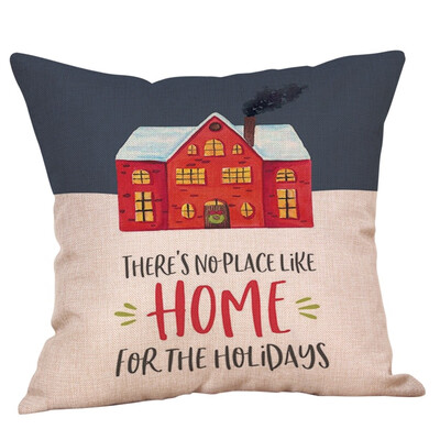 

Tailored Merry Christmas Pillow Cases Cotton Linen Sofa Cushion Cover Home Decor