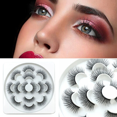 

〖Follure〗7Pair Luxury 6D False Lashes Fluffy Strip Eyelashes Long Natural Party