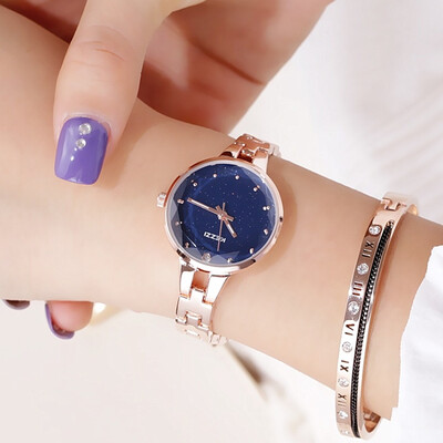 

Luxury watch ladies strip steel bracelet with bracelet quartz waterproof female watch