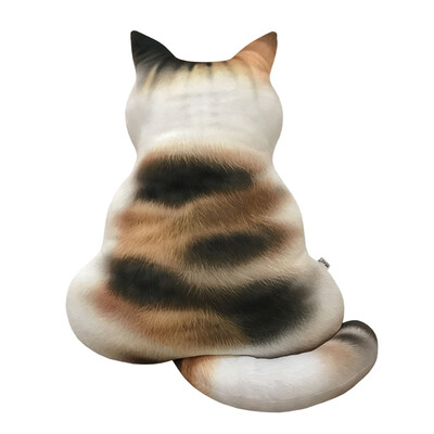 

JPGIF 3D Printed Cat Back Cushion Plush Toy Gift Simulation Cat Pillow