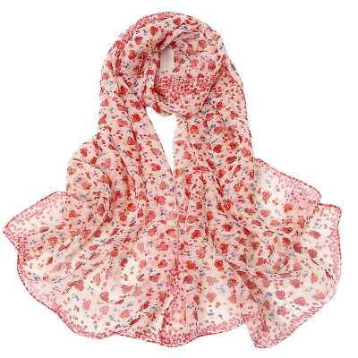 

Gobestart Fashion Women Small Floral Printing Long Soft Wrap Scarf Ladies Shawl Scarves