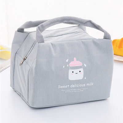

2019 New Style Fashion Hot Portable Lunch Bags Insulated Canvas Box Tote Bag Thermal Cooler Food Picnic Bag