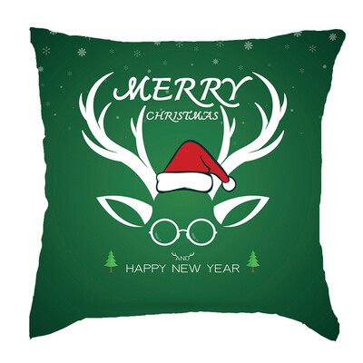 

Tailored Merry Christmas Short Plush Pillowcase Sofa Pad Set Home Decoration 18x18 Inch