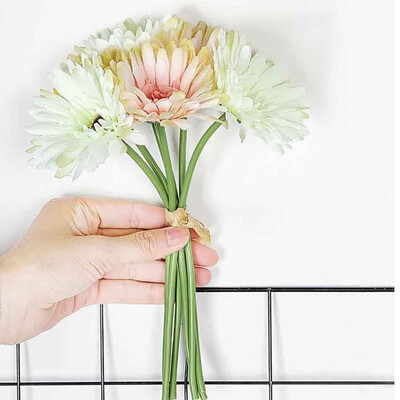 

Gobestart Artificial Silk Fake Flowers Daisy Gerbera Wedding Bouquet Party Home Decor