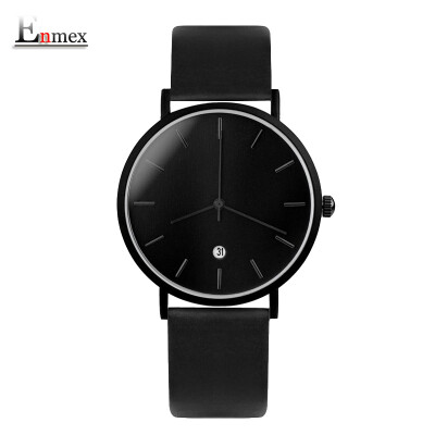 

Enmex simple Design for Translation of Holiday gifts three-dimensional simple couple wrists with thin steel neutral watches