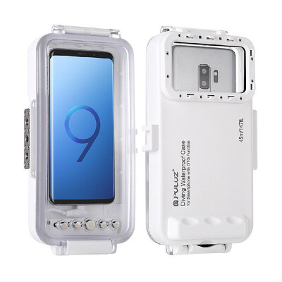 

PULUZ 45m147ft Deep Diving Waterproof Case Mobile Phone Shell Protective Cover Underwater Housing Case Shock-proof 360° Full Prot