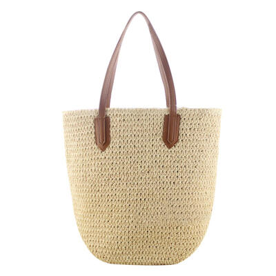 

Boho Paper Rope Straw Shoulder Handbags Women Casual Big Shopping Totes