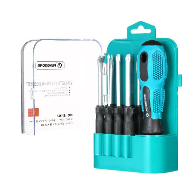 

PENGGONG 9PCS Precision Screwdriver Set Magnetic Screw Driver Home Repair Tool Kit Replaceable Screw Head Slotted Phillips Hex Scr