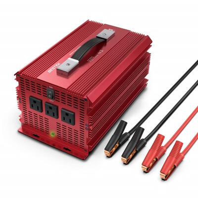

BESTEK 2000W Power Inverter 3 AC Outlets DC 12V to 110V AC Car Power Converter for Camping Outdoor Power Supply