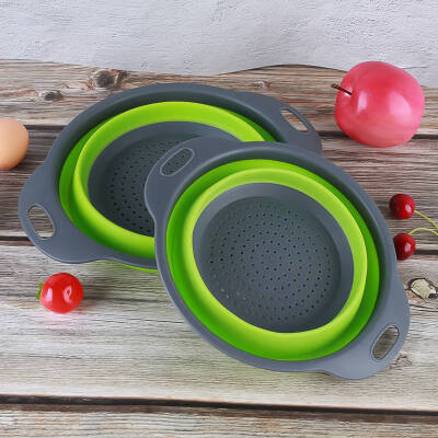 

Folding Collapsible Silicone Colander Strainer Kitchen Fruit Filter Basket Small