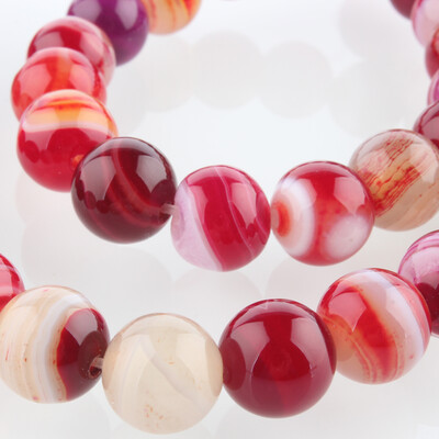 

Natural Gemstone Agate Round Bead Strands Dyed DarkRed 10mm Hole 1mm about 38pcsstrand 1496