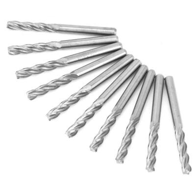 

Greensen 10Pcs 3175mm Shank 17mm Blade Length Carbide CNC 4 Flute Spiral Bit End Mill Cutter