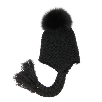 

Fashion Kids Girls Pompom Winter Warm Hat Children Knitted Beanie Cap Gift