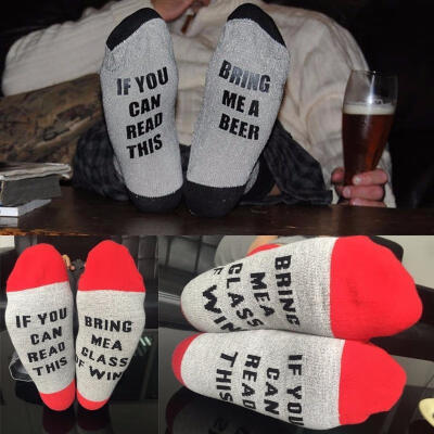 

Unisex Women Men Socks If You can read this Bring Me a Glass of Wine Socks