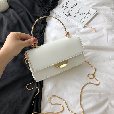 

Summer new texture bag female 2019 new Korean version of the wild single shoulder slung fashion chain portable small square bag