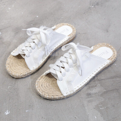 

Half-slippers women outside wearing sandals female fairy wind summer hundred Korean flatflat fisherman shoes tide