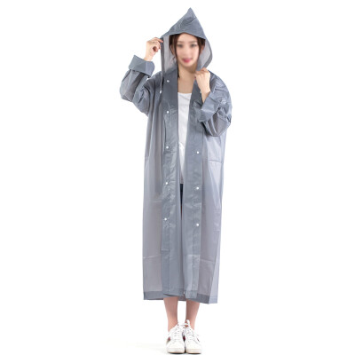 

Women Girl Hooded Transparent Raincoat Waterproof Poncho Long Sleeve Coat Poncho