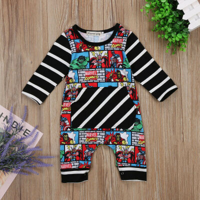 

Newborn Baby Boy Superhero Rompers Bodysuit Jumpsuit Outfit Clothes Set