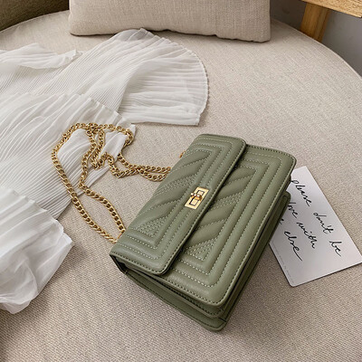 

New French small bag female 2019 new Korean version of the texture of the wild wild chain fashion Messenger small square bag